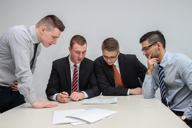 Financial planning and budgeting with documents and laptop